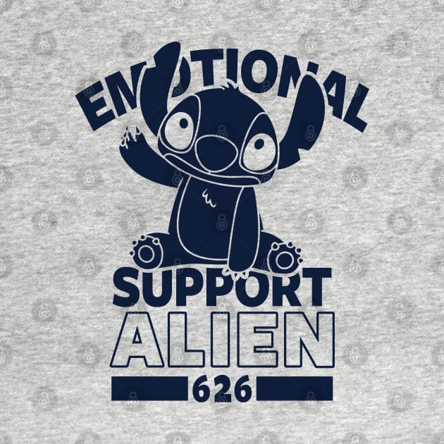 Emotional Support Animal Cute Alien Cartoon Meme by BoggsNicolas